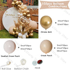 Retro Coffee Matte White Balloons Garland Arch Kit Boho Wedding Decoration Gender Reveal Birthday Baby Shower Decor Accessory - Originalsgroup