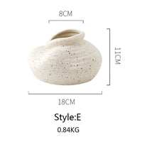 Nordic Simple Style Art Ceramic Flower Vase Modern Light Luxury for Dried Flower Arrangement Vases Home Soft Decorations Vases - Originalsgroup