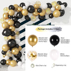 Black Gold Balloon Garland Arch Kit Confetti Latex Balloon 30th 40th 50th Birthday Party Balloons Decorations Adults Baby Shower - Originalsgroup