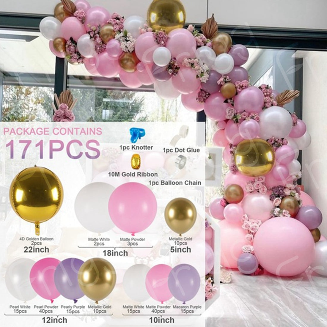 Macaron Pink Balloon Garland Arch Kit Wedding Birthday Party Decoration Kids Globos Rose Gold Confetti Latex Ballon Baby Shower - Originalsgroup