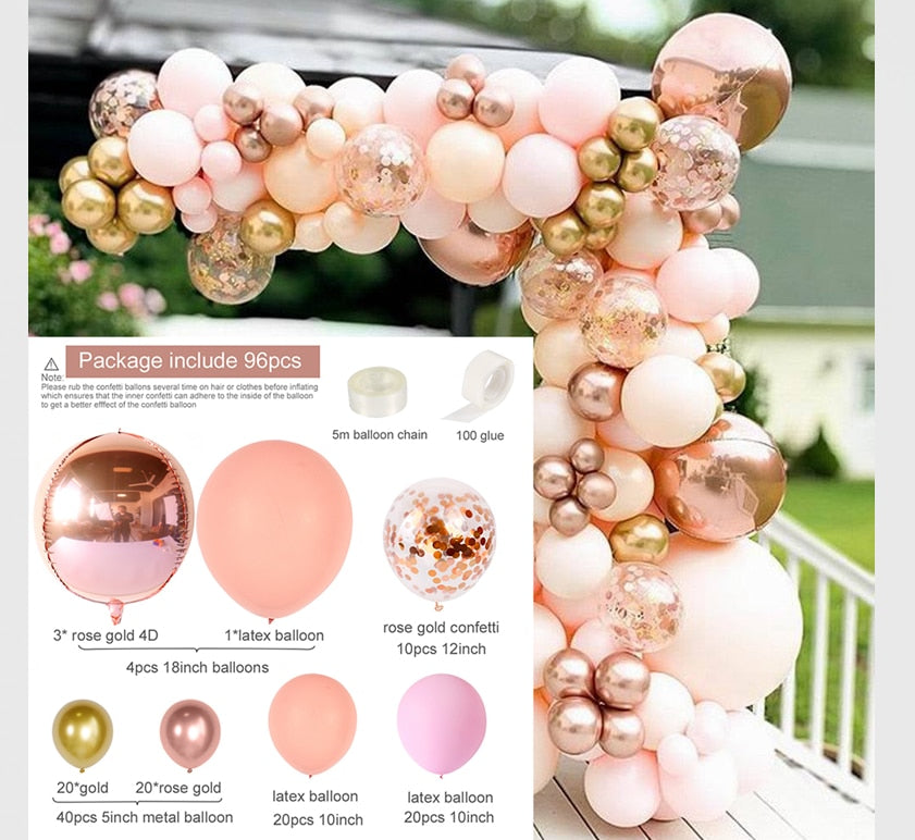 Balloon Garland Arch Kit Wedding Birthday Party Decoration Confetti Latex Balloons Gender Reveal Baptism Baby Shower Decorations by Originals Group - Originalsgroup