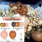 Coffee Brown Balloon Garland Arch Kit Birthday Party Decorations Kids Latex Baloon Baby Shower Teddy Bear Theme Ballon Decor - Originalsgroup