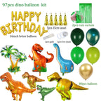 97pcs Dinosaur Birthday Party Decoration Balloons Arch Garland Kit Happy Birthday Balloons foil Curtains dino Themed Party Favor - Originalsgroup