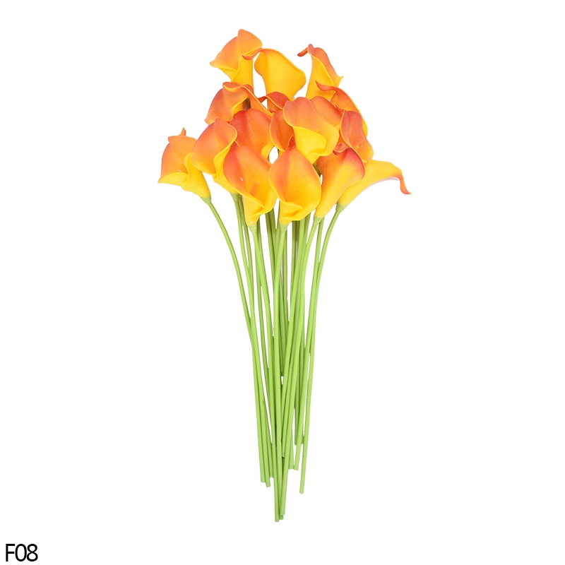 10Pcs High Quality Real Touch Calla Lily Artificial Flowers Calla Lily Bouquet For Wedding Bouquet Bridal Home Flower Decoration - Originalsgroup