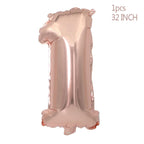 Rose Gold Wedding Birthday Party Balloons Happy Birthday Letter Foil Balloon Baby Shower Anniversary Event Party Decor Supplies - Originalsgroup