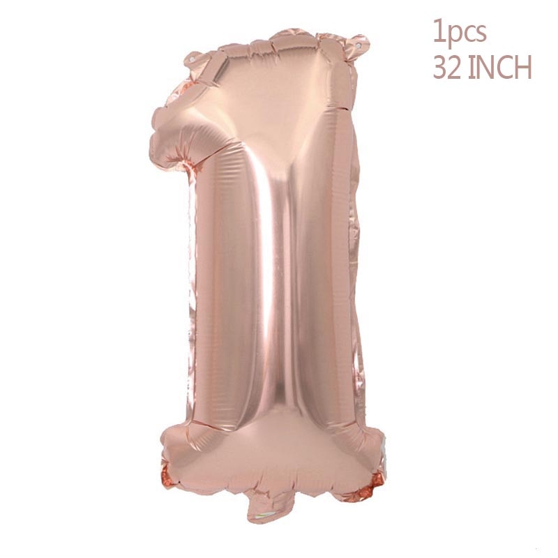 Rose Gold Wedding Birthday Party Balloons Happy Birthday Letter Foil Balloon Baby Shower Anniversary Event Party Decor Supplies - Originalsgroup