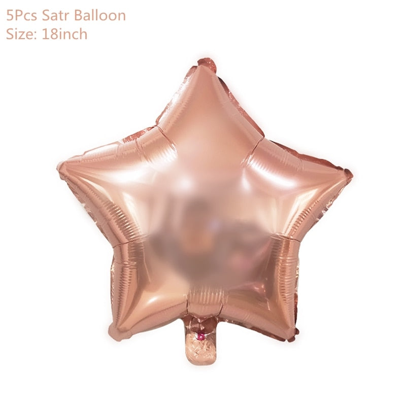 Rose Gold Wedding Birthday Party Balloons Happy Birthday Letter Foil Balloon Baby Shower Anniversary Event Party Decor Supplies - Originalsgroup