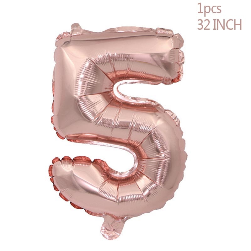 Rose Gold Wedding Birthday Party Balloons Happy Birthday Letter Foil Balloon Baby Shower Anniversary Event Party Decor Supplies - Originalsgroup