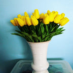 10PCS Tulip Artificial Flower Real Touch Artificial Bouquet PE Fake Flower for Wedding Decoration Flowers Home Garden Decor - Originalsgroup