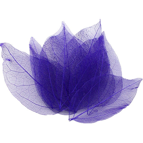 36pcs /Bag Multi-Color Artificial Skeleton Leaf Dry Leaves Scrapbooking Girl DIY Material by Originals Group - Originalsgroup