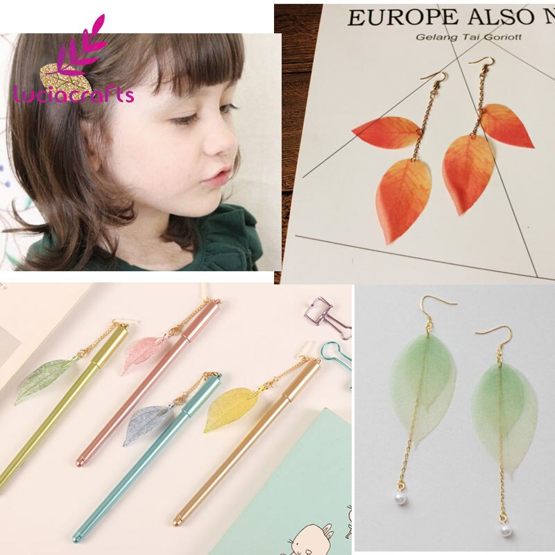 36pcs /Bag Multi-Color Artificial Skeleton Leaf Dry Leaves Scrapbooking Girl DIY Material by Originals Group - Originalsgroup