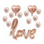 Rose Gold Wedding Birthday Party Balloons Happy Birthday Letter Foil Balloon Baby Shower Anniversary Event Party Decor Supplies - Originalsgroup
