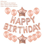 Rose Gold Wedding Birthday Party Balloons Happy Birthday Letter Foil Balloon Baby Shower Anniversary Event Party Decor Supplies - Originalsgroup