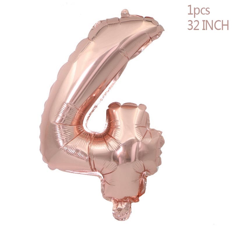 Rose Gold Wedding Birthday Party Balloons Happy Birthday Letter Foil Balloon Baby Shower Anniversary Event Party Decor Supplies - Originalsgroup