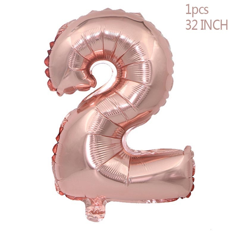 Rose Gold Wedding Birthday Party Balloons Happy Birthday Letter Foil Balloon Baby Shower Anniversary Event Party Decor Supplies - Originalsgroup