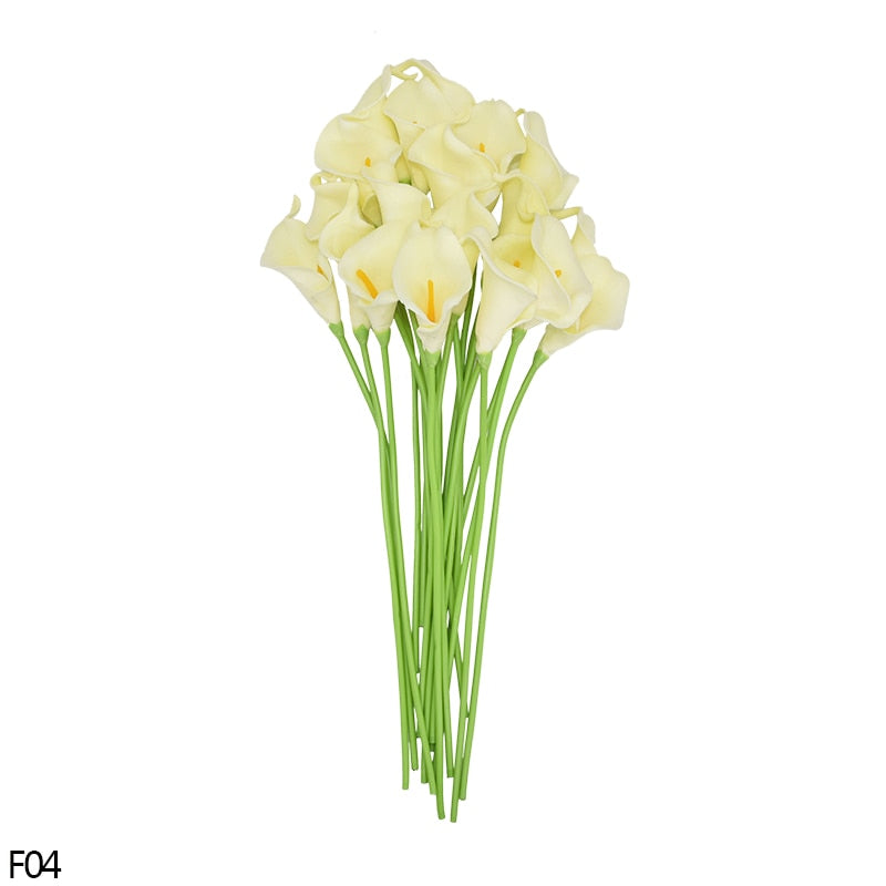 10Pcs High Quality Real Touch Calla Lily Artificial Flowers Calla Lily Bouquet For Wedding Bouquet Bridal Home Flower Decoration - Originalsgroup