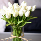 10PCS Tulip Artificial Flower Real Touch Artificial Bouquet PE Fake Flower for Wedding Decoration Flowers Home Garden Decor - Originalsgroup