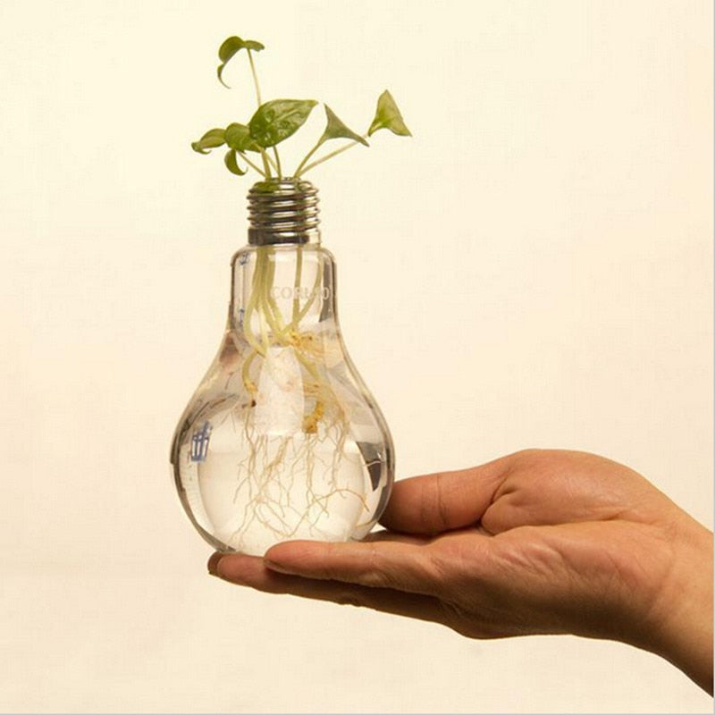Home Decor Wedding Decoration Light Bulb Transparent Glass Vase Fashion Hydroponic Flower Vase Gifts Retro DIY - Originalsgroup