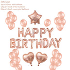 Rose Gold Wedding Birthday Party Balloons Happy Birthday Letter Foil Balloon Baby Shower Anniversary Event Party Decor Supplies - Originalsgroup