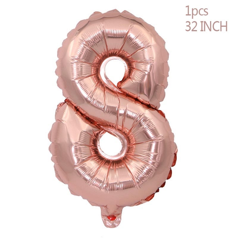 Rose Gold Wedding Birthday Party Balloons Happy Birthday Letter Foil Balloon Baby Shower Anniversary Event Party Decor Supplies - Originalsgroup