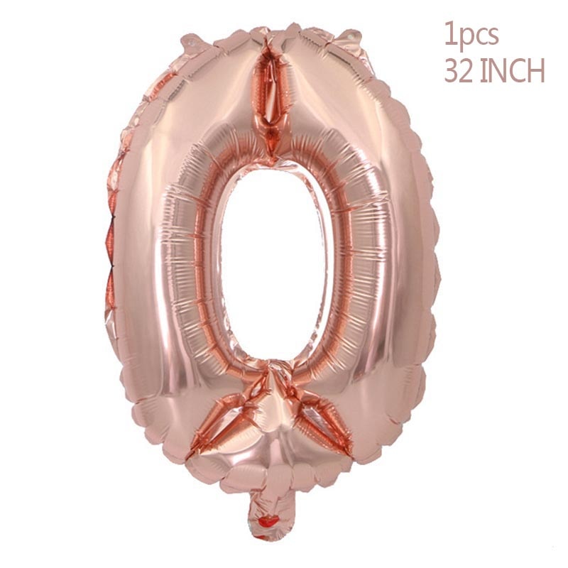 Rose Gold Wedding Birthday Party Balloons Happy Birthday Letter Foil Balloon Baby Shower Anniversary Event Party Decor Supplies - Originalsgroup