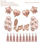Rose Gold Wedding Birthday Party Balloons Happy Birthday Letter Foil Balloon Baby Shower Anniversary Event Party Decor Supplies - Originalsgroup