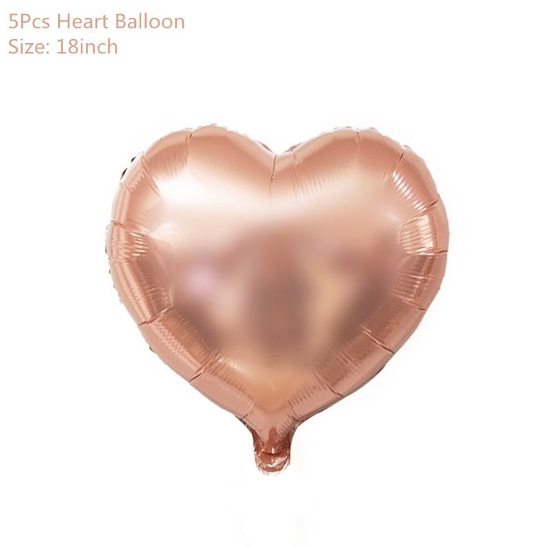 Rose Gold Wedding Birthday Party Balloons Happy Birthday Letter Foil Balloon Baby Shower Anniversary Event Party Decor Supplies - Originalsgroup