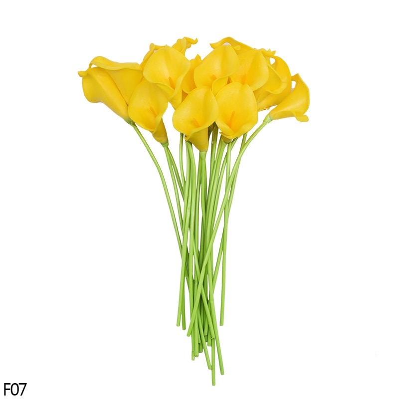 10Pcs High Quality Real Touch Calla Lily Artificial Flowers Calla Lily Bouquet For Wedding Bouquet Bridal Home Flower Decoration - Originalsgroup