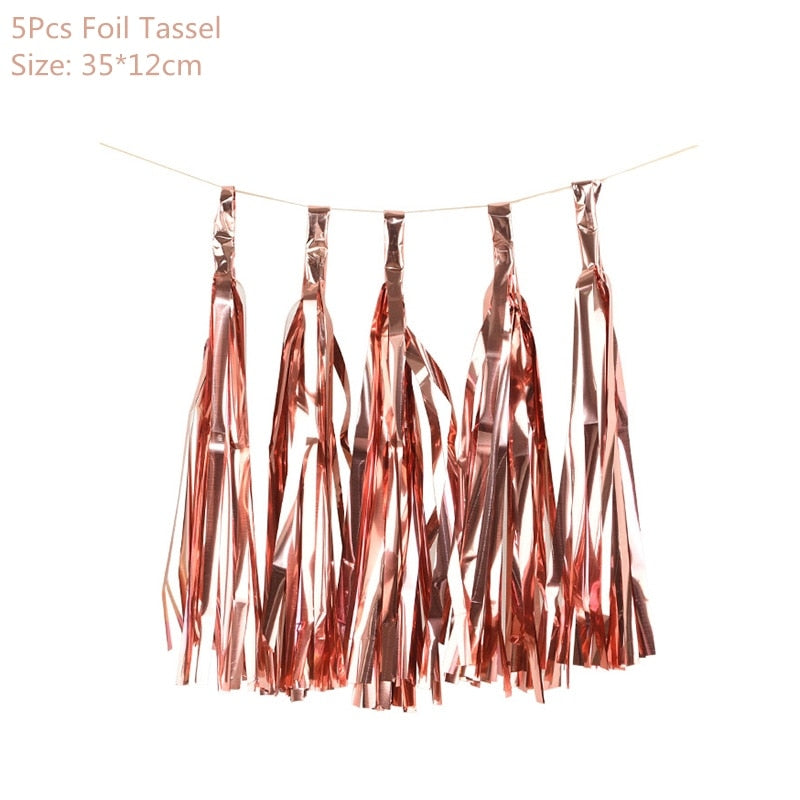 Rose Gold Wedding Birthday Party Balloons Happy Birthday Letter Foil Balloon Baby Shower Anniversary Event Party Decor Supplies - Originalsgroup