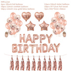 Rose Gold Wedding Birthday Party Balloons Happy Birthday Letter Foil Balloon Baby Shower Anniversary Event Party Decor Supplies - Originalsgroup