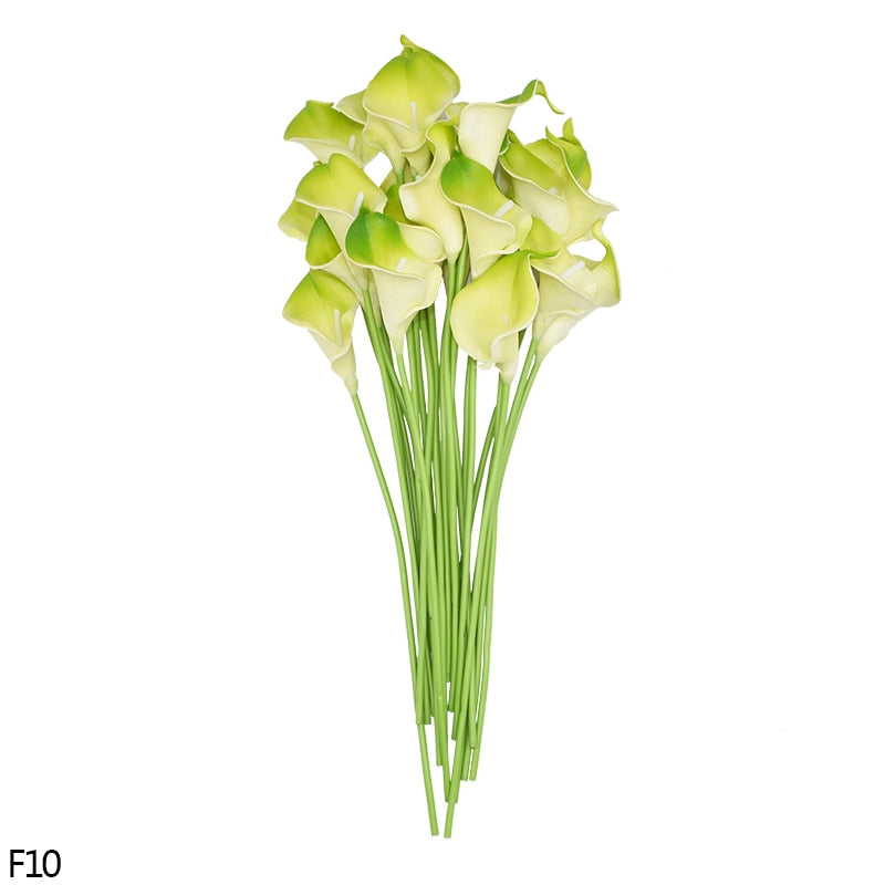 10Pcs High Quality Real Touch Calla Lily Artificial Flowers Calla Lily Bouquet For Wedding Bouquet Bridal Home Flower Decoration - Originalsgroup
