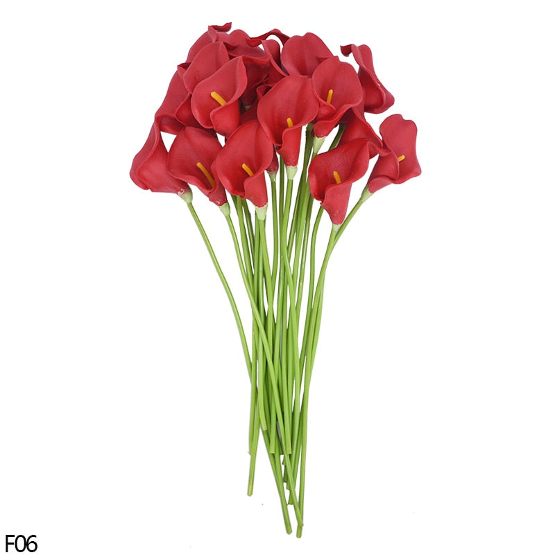 10Pcs High Quality Real Touch Calla Lily Artificial Flowers Calla Lily Bouquet For Wedding Bouquet Bridal Home Flower Decoration - Originalsgroup