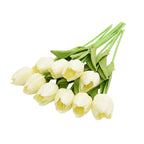 10PCS Tulip Artificial Flower Real Touch Artificial Bouquet PE Fake Flower for Wedding Decoration Flowers Home Garden Decor - Originalsgroup