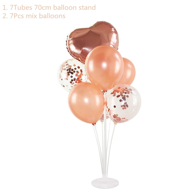 Rose Gold Wedding Birthday Party Balloons Happy Birthday Letter Foil Balloon Baby Shower Anniversary Event Party Decor Supplies - Originalsgroup