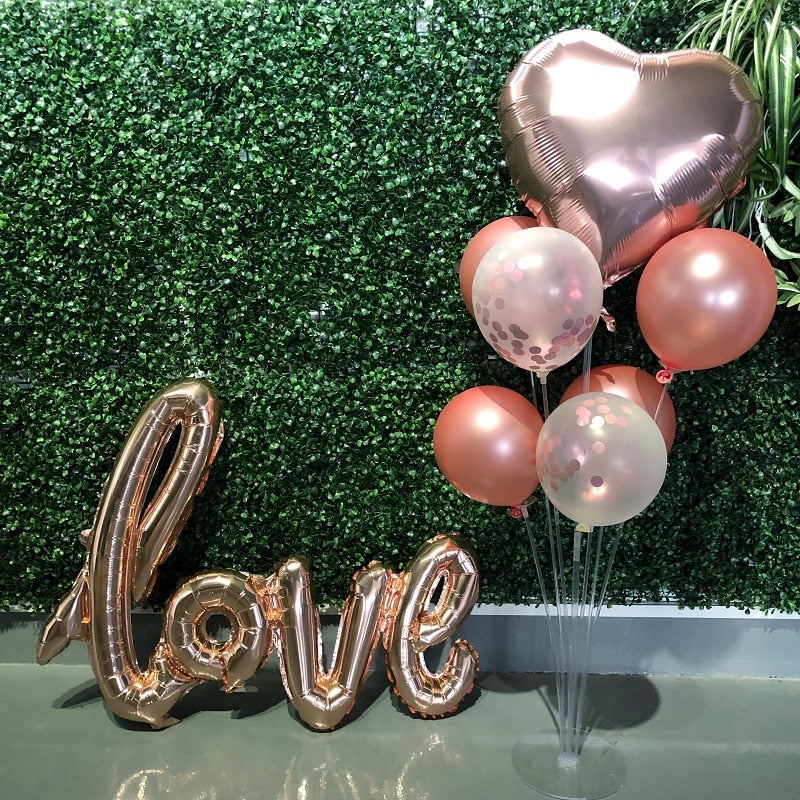 Rose Gold Wedding Birthday Party Balloons Happy Birthday Letter Foil Balloon Baby Shower Anniversary Event Party Decor Supplies - Originalsgroup