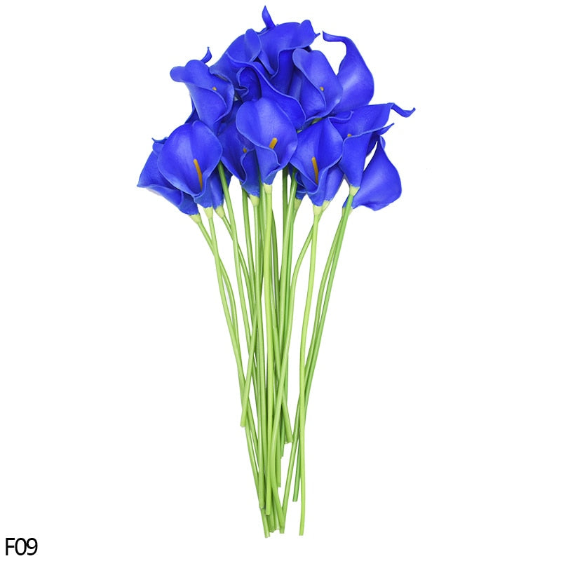 10Pcs High Quality Real Touch Calla Lily Artificial Flowers Calla Lily Bouquet For Wedding Bouquet Bridal Home Flower Decoration - Originalsgroup