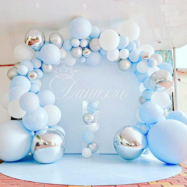 Blue Macaron Balloon Garland Arch Kit Birthday Party Decor Foil Latex Ballon Wedding Birthday Party Baby Shower Kids Baloon - Originalsgroup