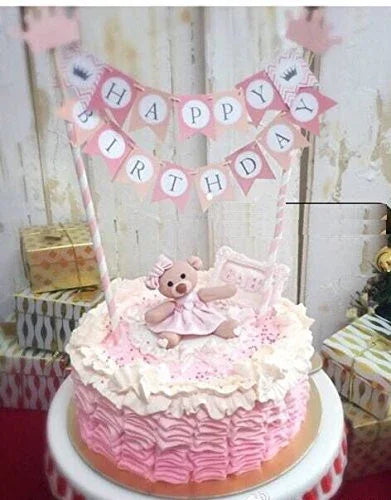 "Happy Birthday" Cake Bunting Banner Topper for Sparkle Party Birthday Cake - Originalsgroup