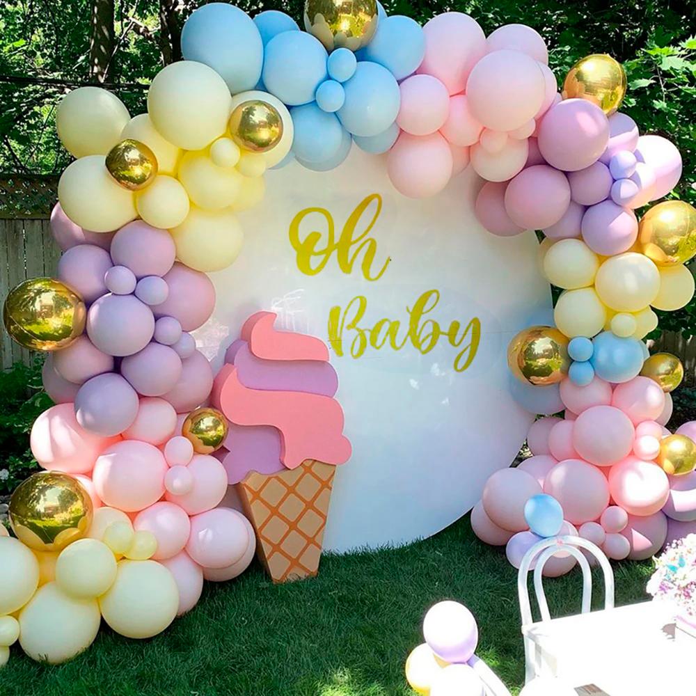 Macaron Balloons Garland Latex Ballons Arch Happy Birthday Party Decor Kids Adult Wedding Baloon Chain Baby Shower Balloon - Originalsgroup