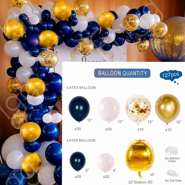 Black Gold Balloon Garland Arch Kit Confetti Latex Balloon 30th 40th 50th Birthday Party Balloons Decorations Adults Baby Shower - Originalsgroup