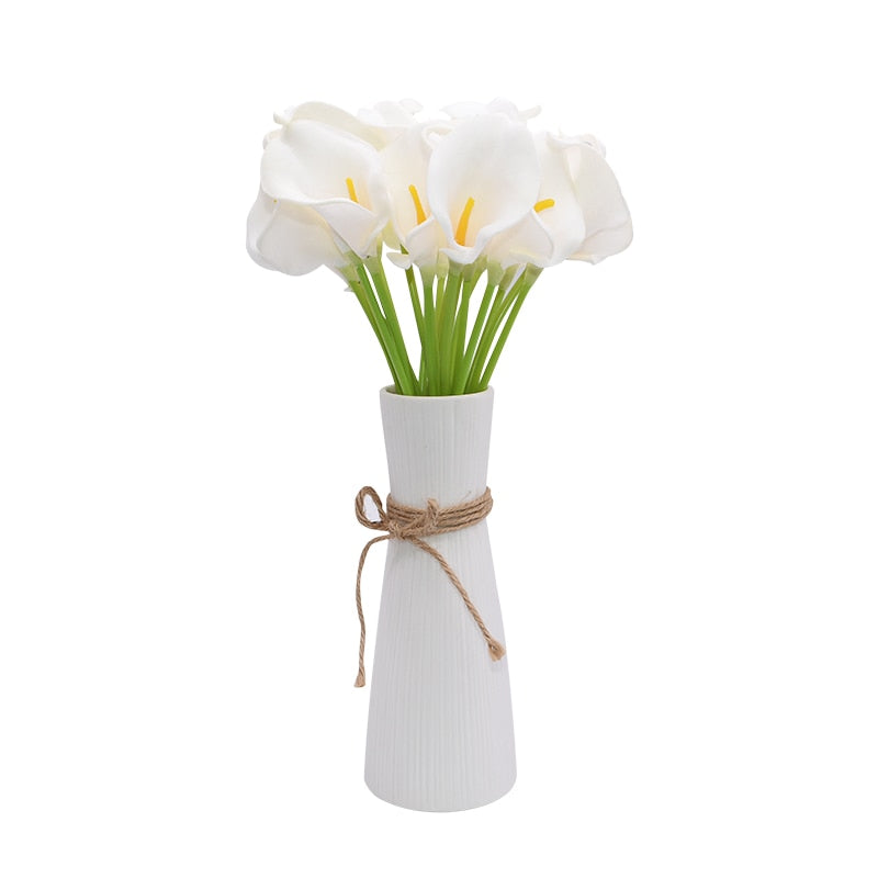 10Pcs High Quality Real Touch Calla Lily Artificial Flowers Calla Lily Bouquet For Wedding Bouquet Bridal Home Flower Decoration - Originalsgroup