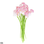 10Pcs High Quality Real Touch Calla Lily Artificial Flowers Calla Lily Bouquet For Wedding Bouquet Bridal Home Flower Decoration - Originalsgroup