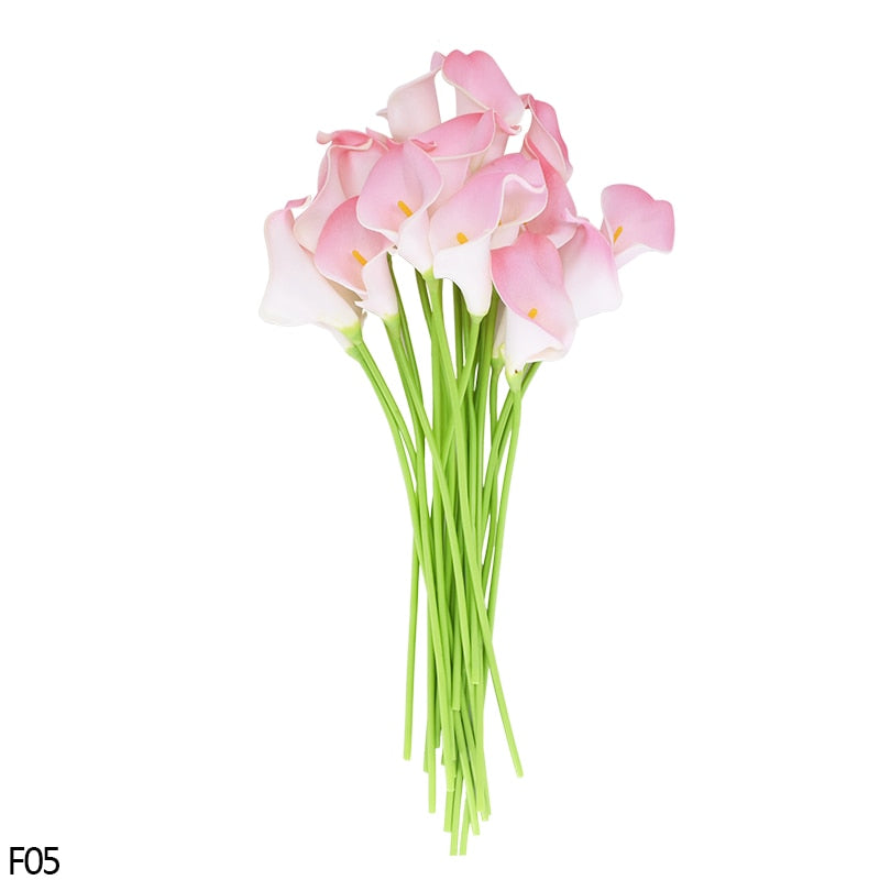 10Pcs High Quality Real Touch Calla Lily Artificial Flowers Calla Lily Bouquet For Wedding Bouquet Bridal Home Flower Decoration - Originalsgroup
