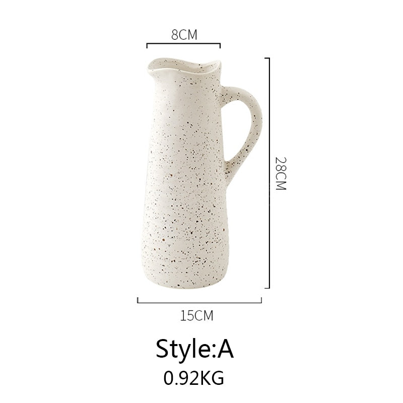 Nordic Simple Style Art Ceramic Flower Vase Modern Light Luxury for Dried Flower Arrangement Vases Home Soft Decorations Vases - Originalsgroup