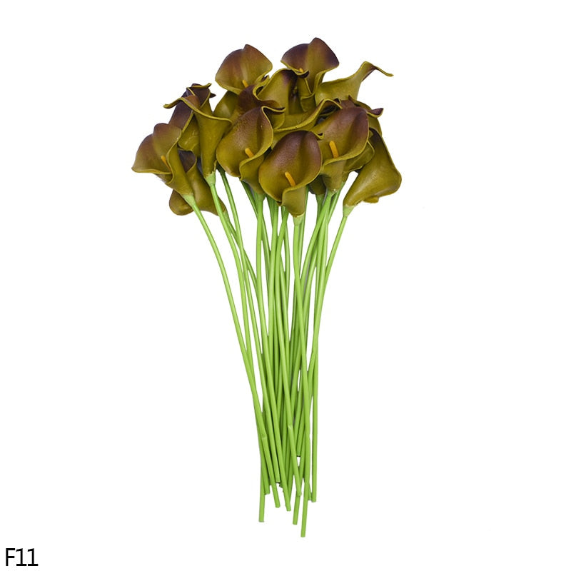 10Pcs High Quality Real Touch Calla Lily Artificial Flowers Calla Lily Bouquet For Wedding Bouquet Bridal Home Flower Decoration - Originalsgroup