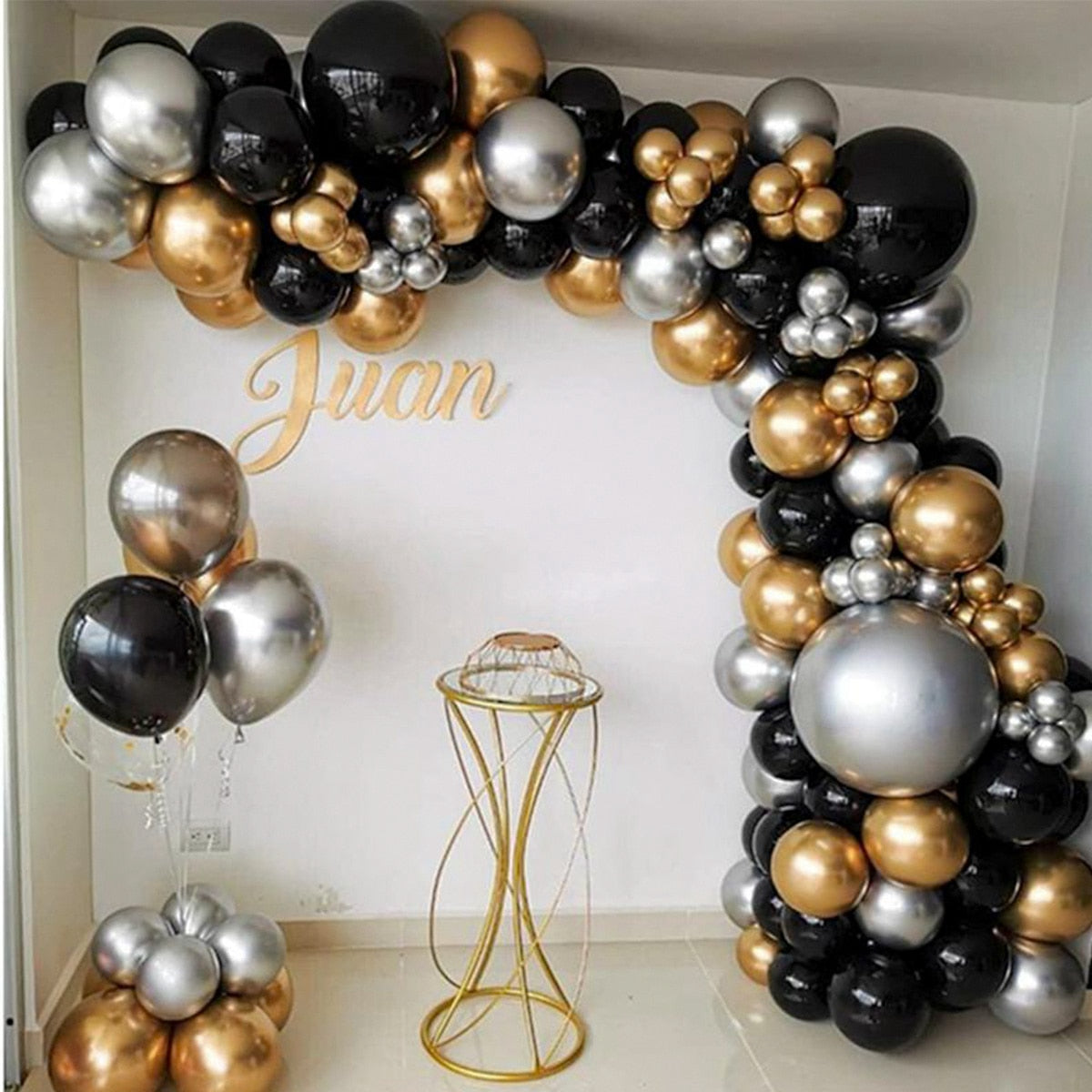 Black Gold Balloon Garland Arch Kit Confetti Latex Balloon 30th 40th 50th Birthday Party Balloons Decorations Adults Baby Shower - Originalsgroup