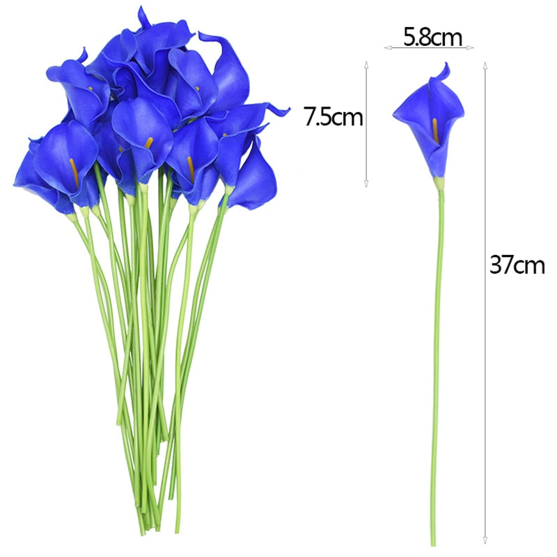 10Pcs High Quality Real Touch Calla Lily Artificial Flowers Calla Lily Bouquet For Wedding Bouquet Bridal Home Flower Decoration - Originalsgroup