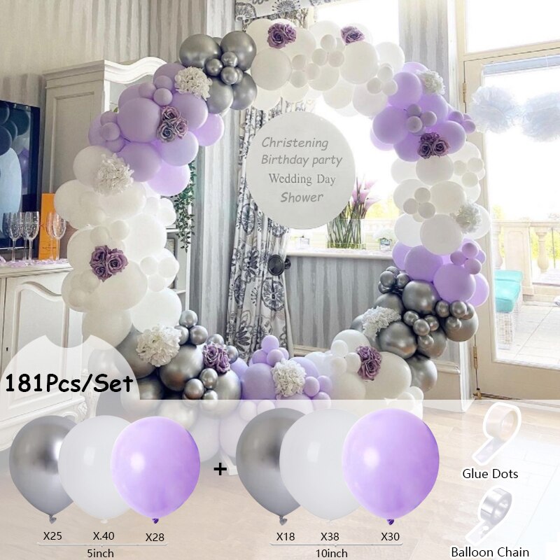 Balloons Arch Set Pink White Gold And Confetti Balloon Garland Wedding Baby Baptism Shower Birthday Party Balloon Decoration - Originalsgroup
