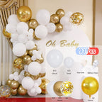 Balloons Arch Set Pink White Gold And Confetti Balloon Garland Wedding Baby Baptism Shower Birthday Party Balloon Decoration - Originalsgroup