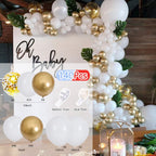 Balloons Arch Set Pink White Gold And Confetti Balloon Garland Wedding Baby Baptism Shower Birthday Party Balloon Decoration - Originalsgroup